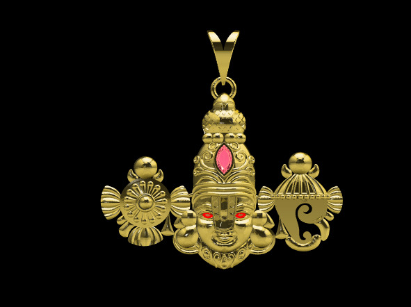 Hindu God Sculptures and Pendant Combo Set Collection 3D print model_58