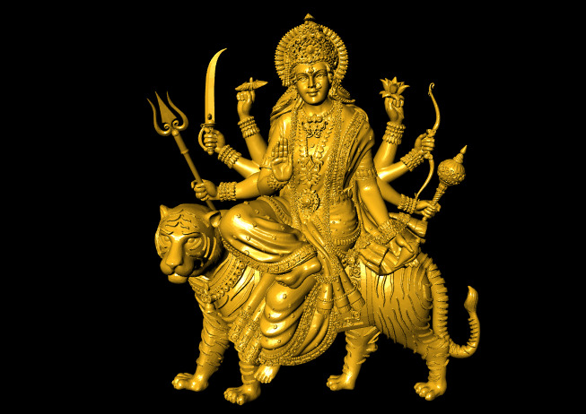 Hindu God Sculptures and Pendant Combo Set Collection 3D print model_19