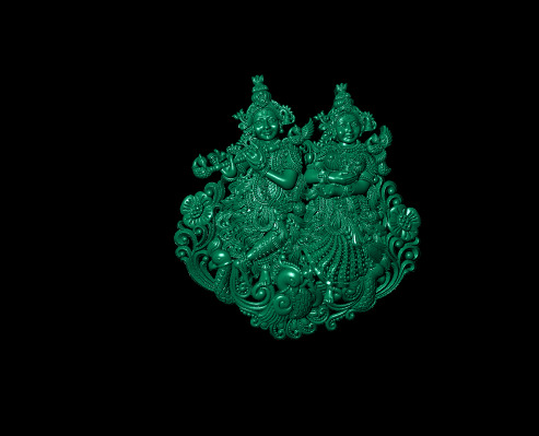 Hindu God Sculptures and Pendant Combo Set Collection 3D print model_45
