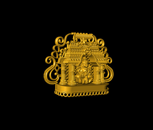 Hindu God Sculptures and Pendant Combo Set Collection 3D print model_39