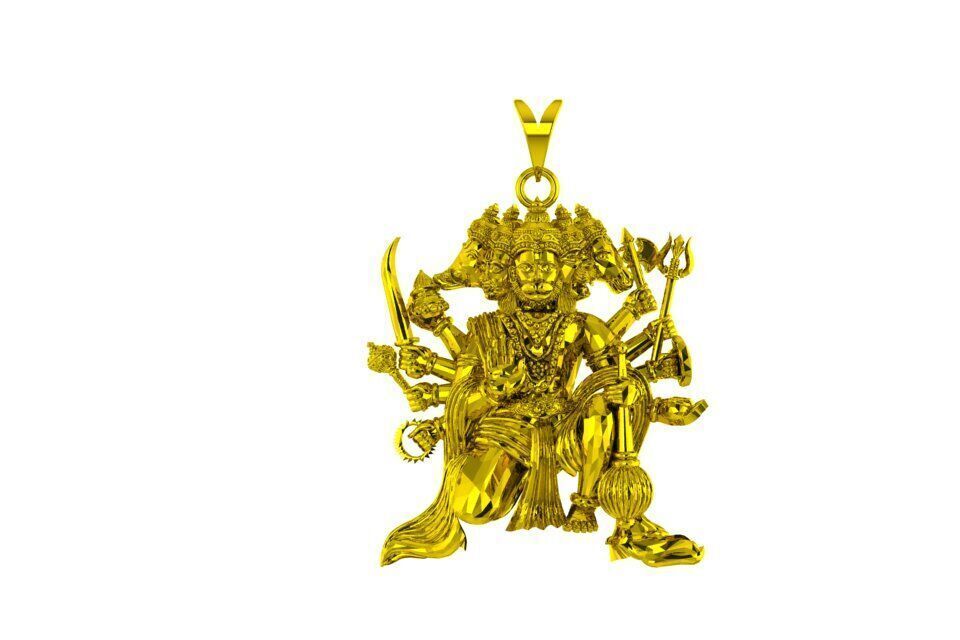 Hindu God Sculptures and Pendant Combo Set Collection 3D print model_35