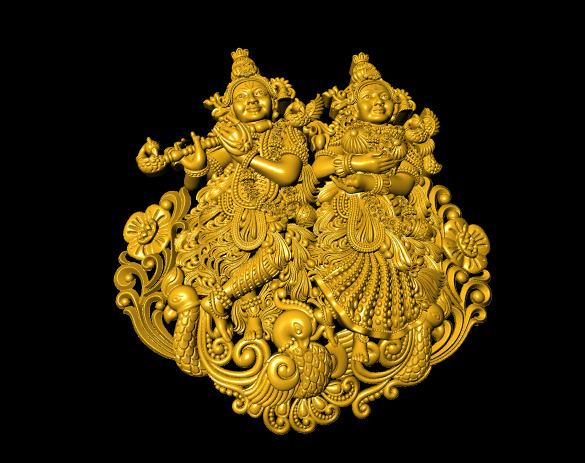 Hindu God Sculptures and Pendant Combo Set Collection 3D print model_48