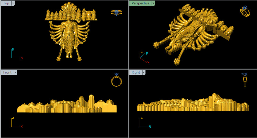 Hindu God Sculptures and Pendant Combo Set Collection 3D print model_7