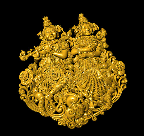 Hindu God Sculptures and Pendant Combo Set Collection 3D print model_50