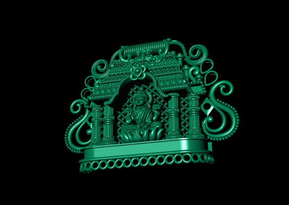 Hindu God Sculptures and Pendant Combo Set Collection 3D print model_37