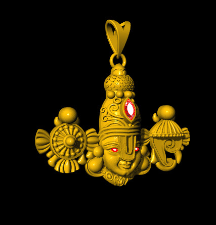 Hindu God Sculptures and Pendant Combo Set Collection 3D print model_55