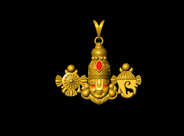 Hindu God Sculptures and Pendant Combo Set Collection 3D print model_59