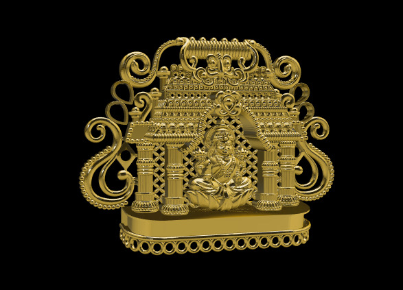 Hindu God Sculptures and Pendant Combo Set Collection 3D print model_43