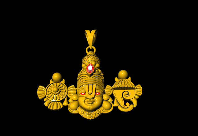 Hindu God Sculptures and Pendant Combo Set Collection 3D print model_54