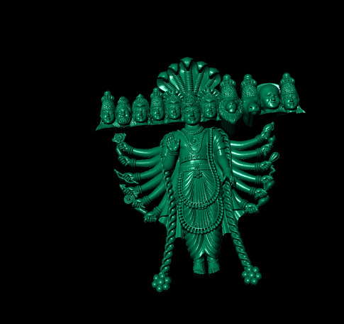 Hindu God Sculptures and Pendant Combo Set Collection 3D print model_17