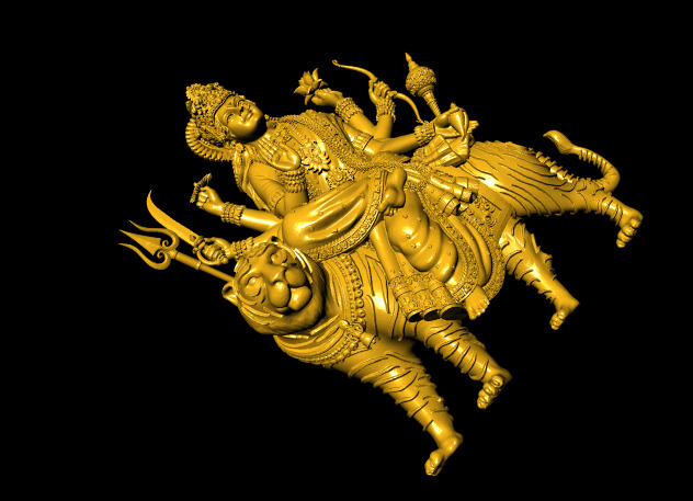 Hindu God Sculptures and Pendant Combo Set Collection 3D print model_22