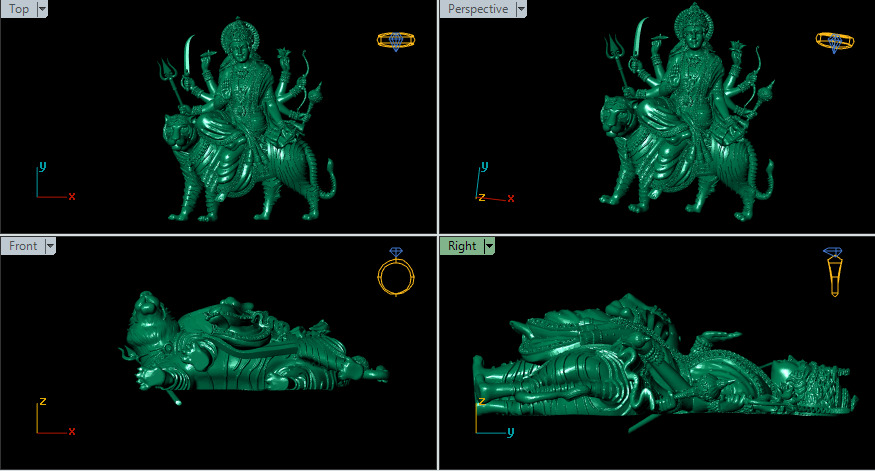 Hindu God Sculptures and Pendant Combo Set Collection 3D print model_16