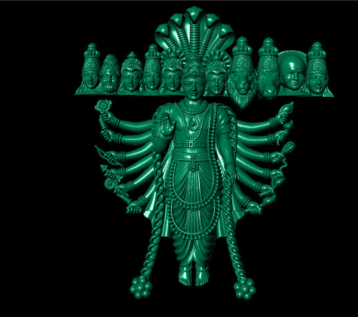 Hindu God Sculptures and Pendant Combo Set Collection 3D print model_11