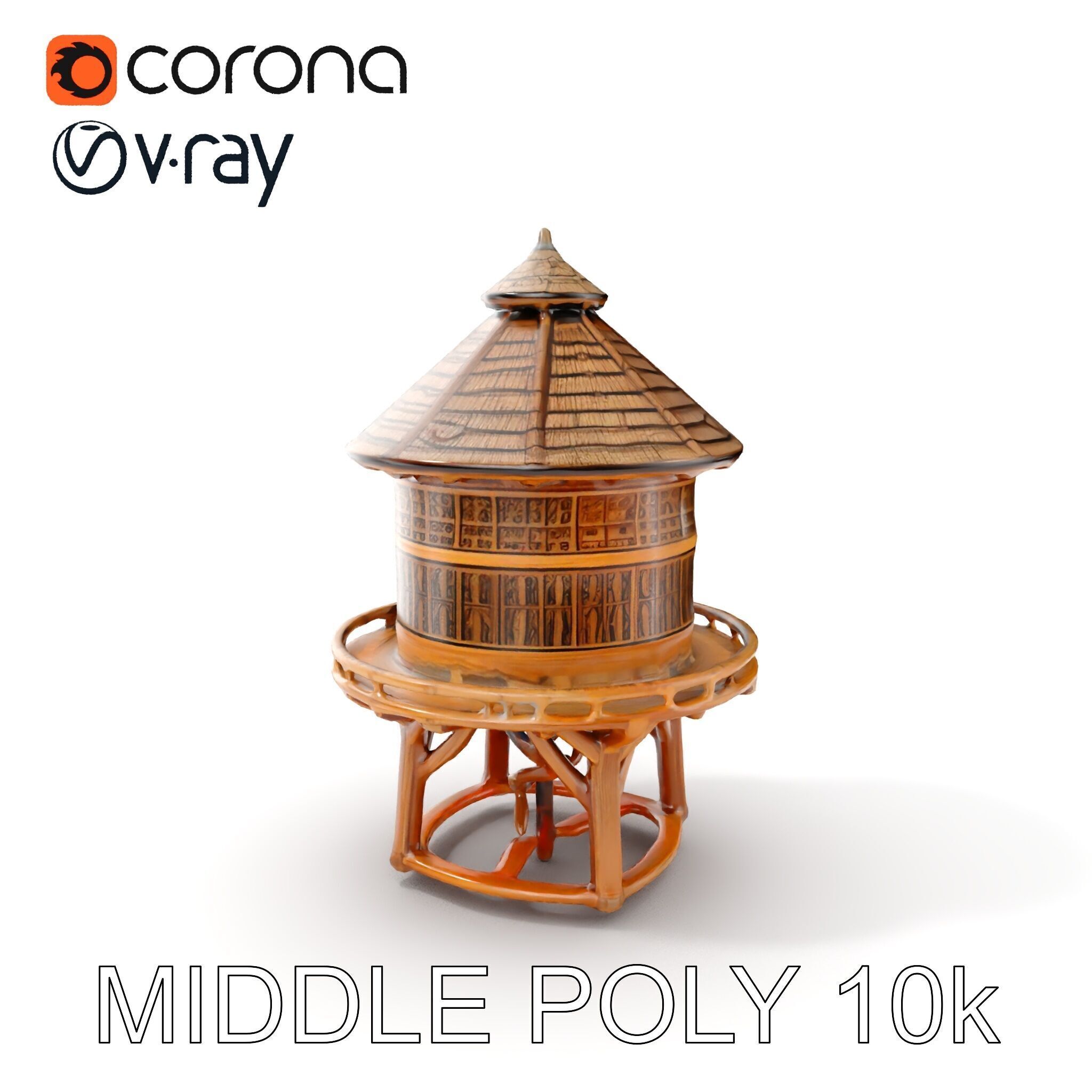 Medieval Watchtower Model Pack Low-poly 3D model_11