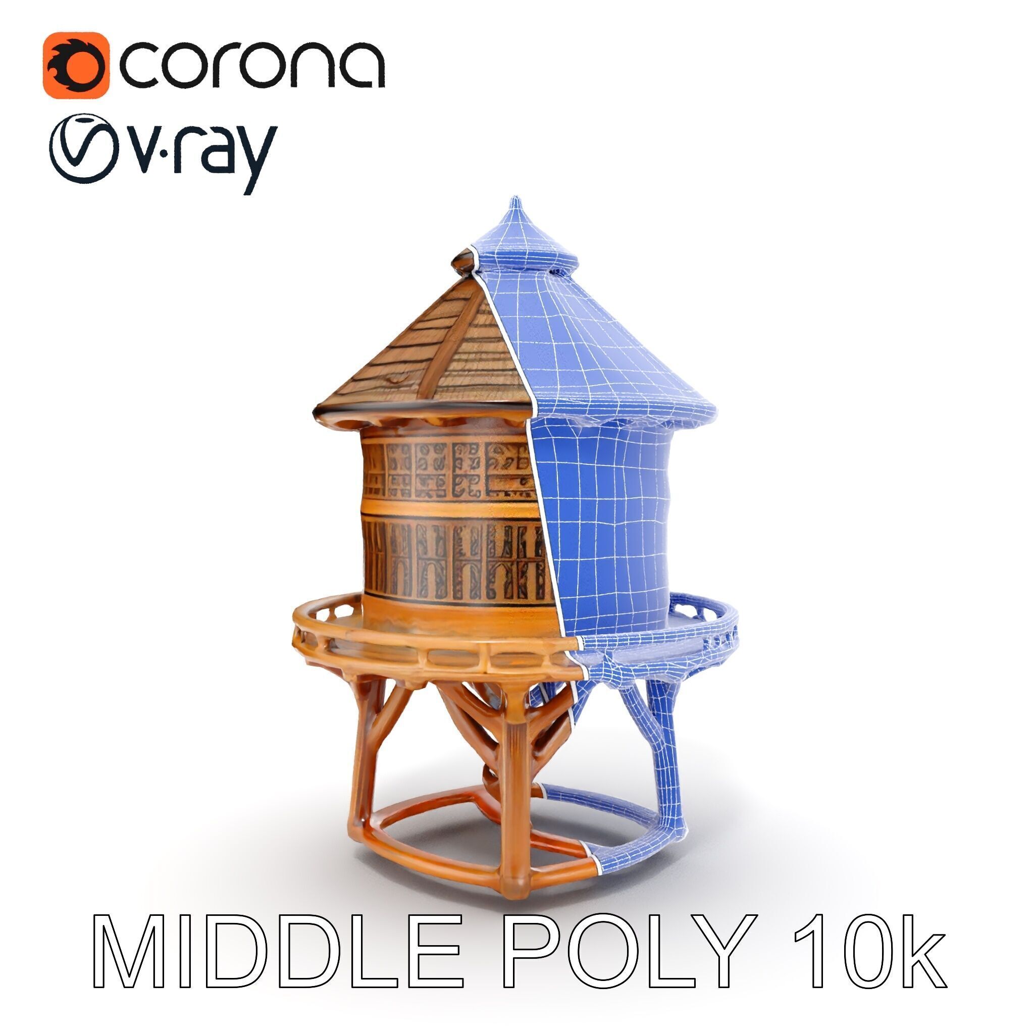 Medieval Watchtower Model Pack Low-poly 3D model_31