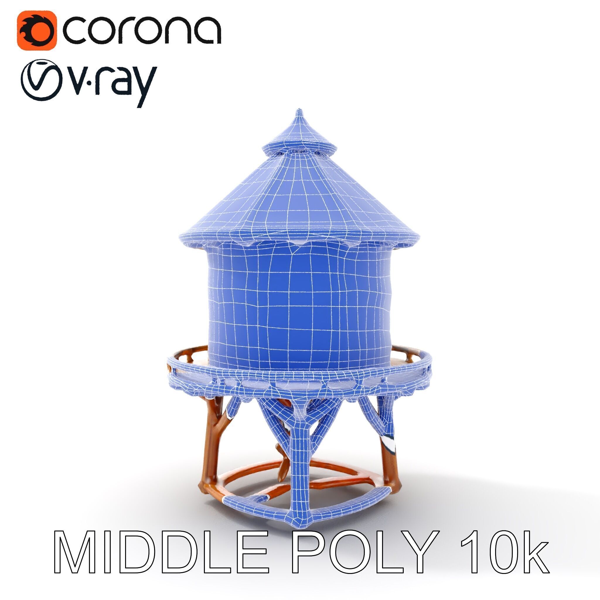 Medieval Watchtower Model Pack Low-poly 3D model_14