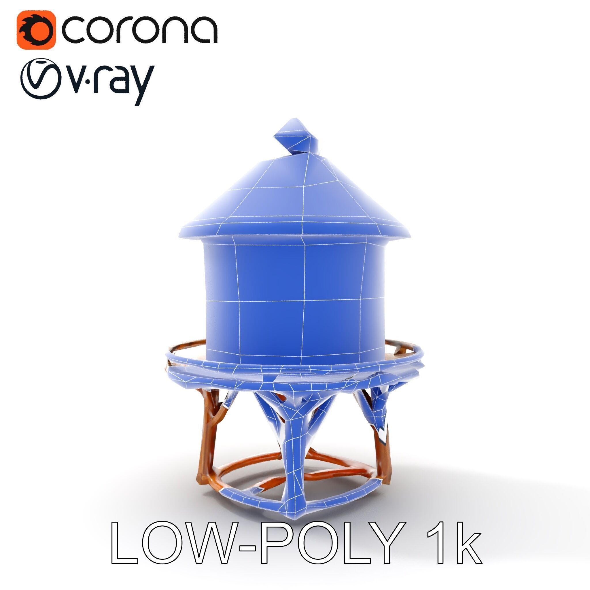 Medieval Watchtower Model Pack Low-poly 3D model_29