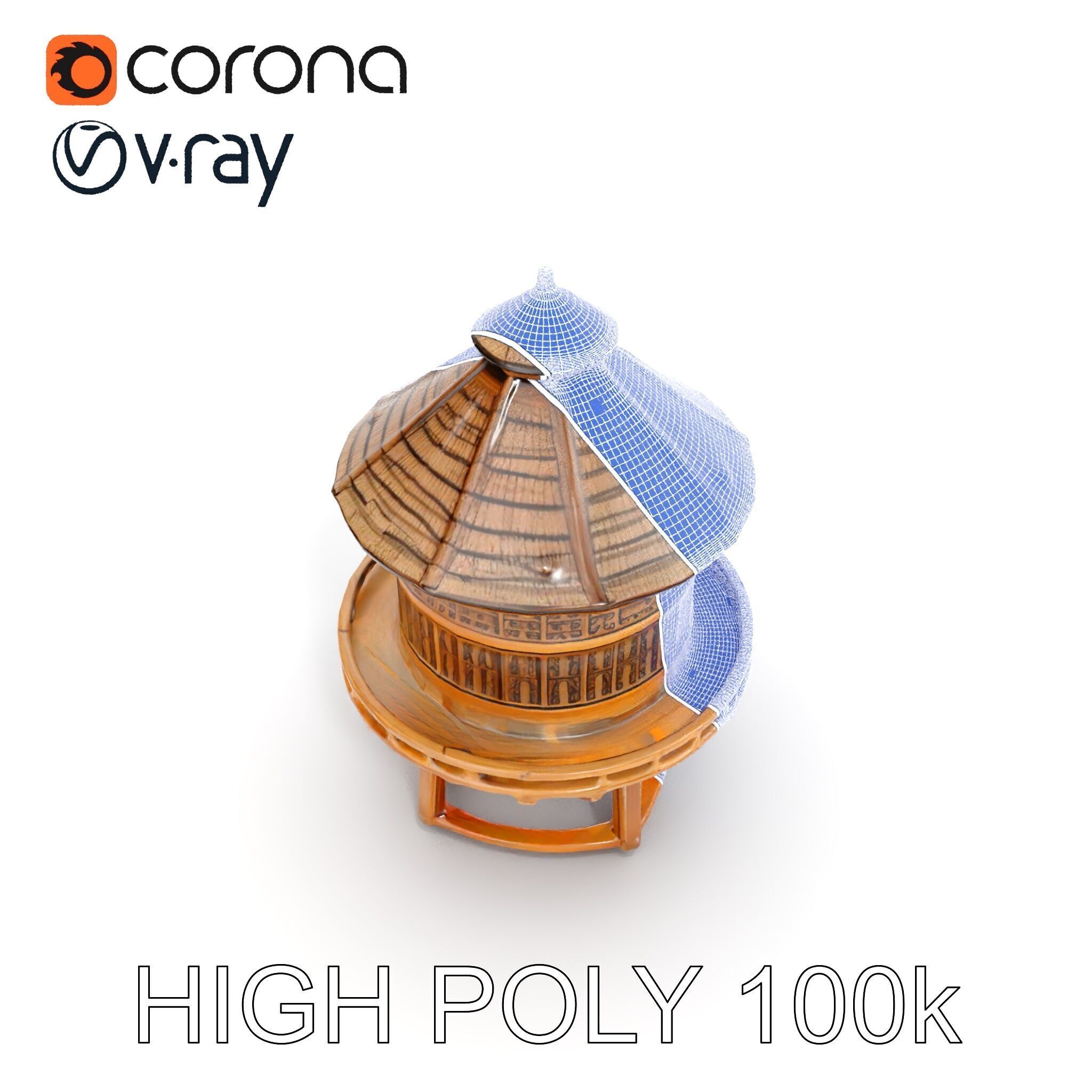 Medieval Watchtower Model Pack Low-poly 3D model_24