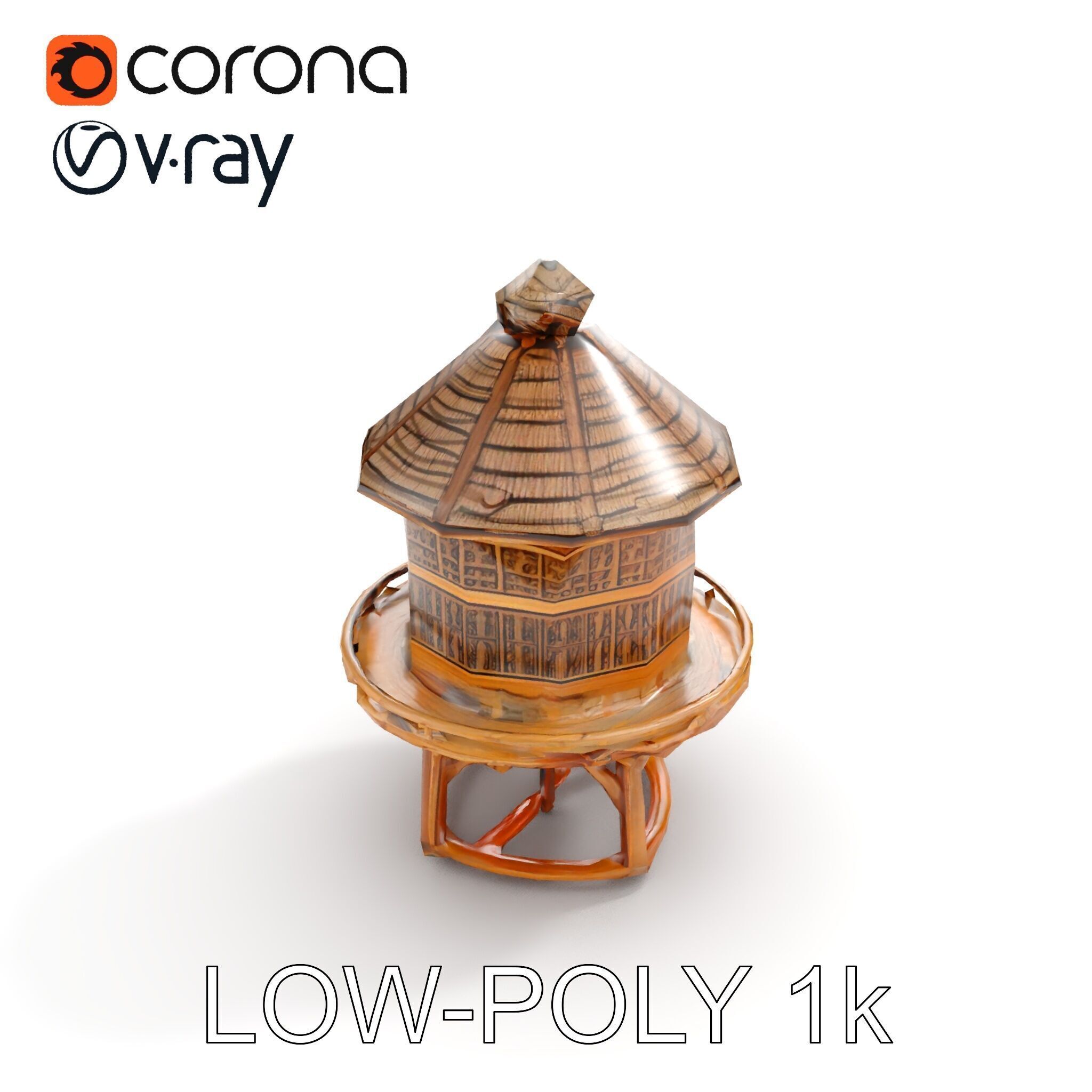 Medieval Watchtower Model Pack Low-poly 3D model_9