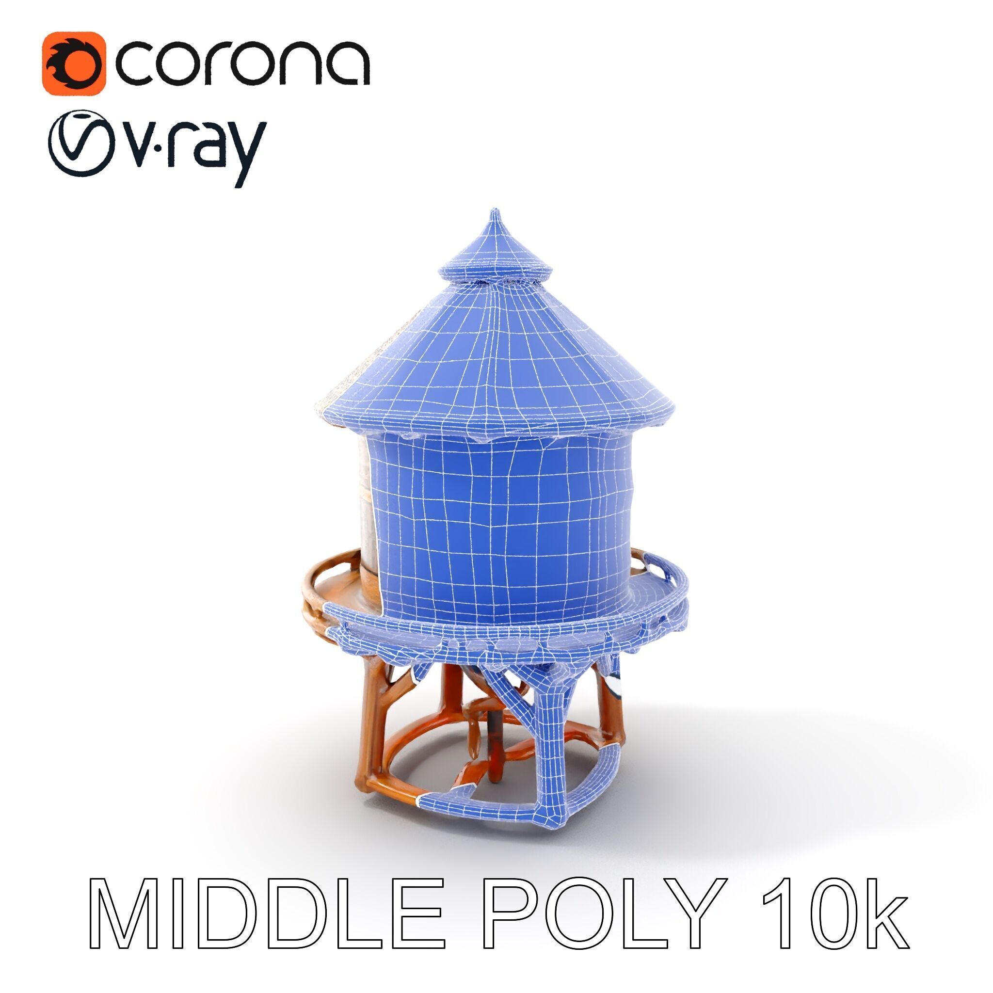 Medieval Watchtower Model Pack Low-poly 3D model_19