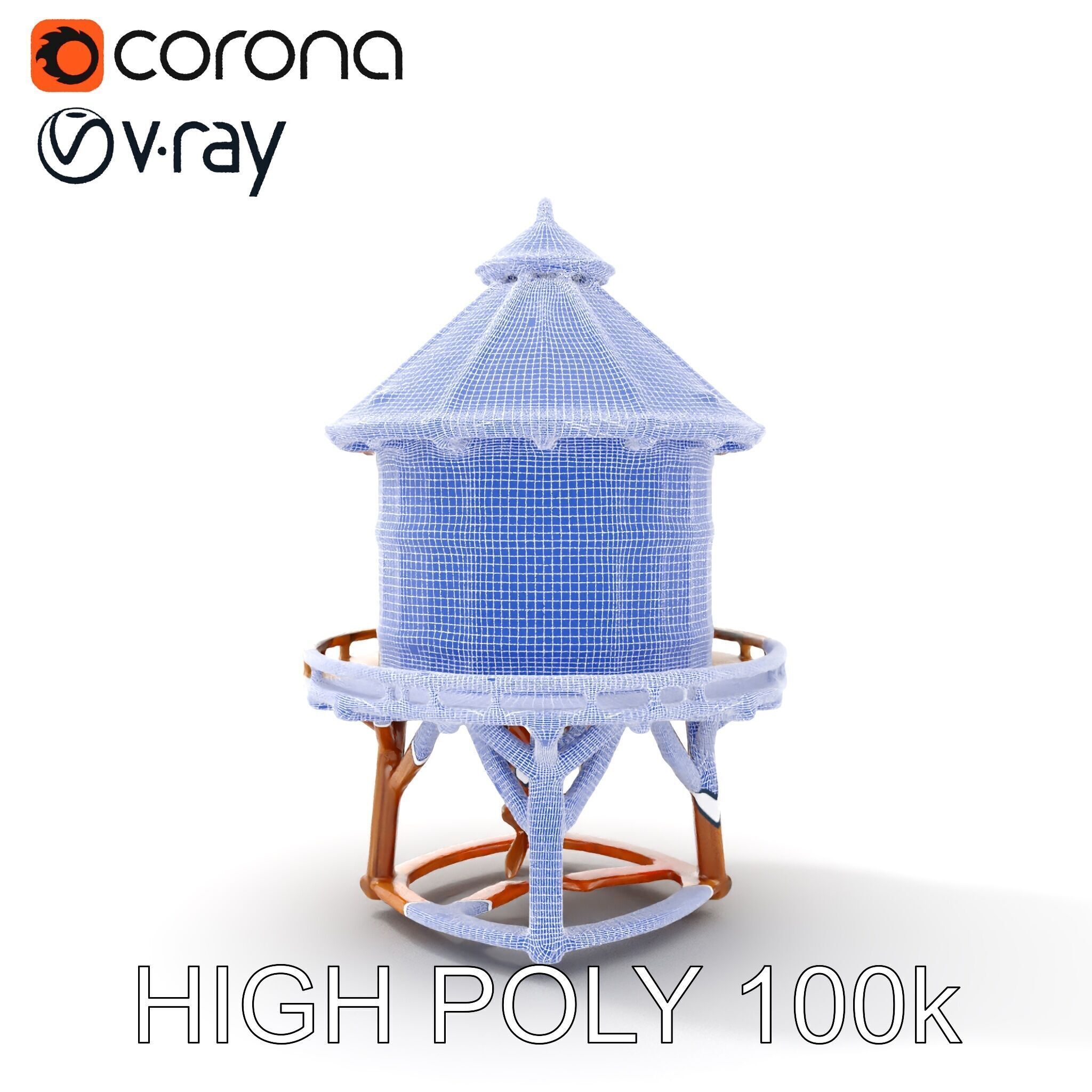 Medieval Watchtower Model Pack Low-poly 3D model_30