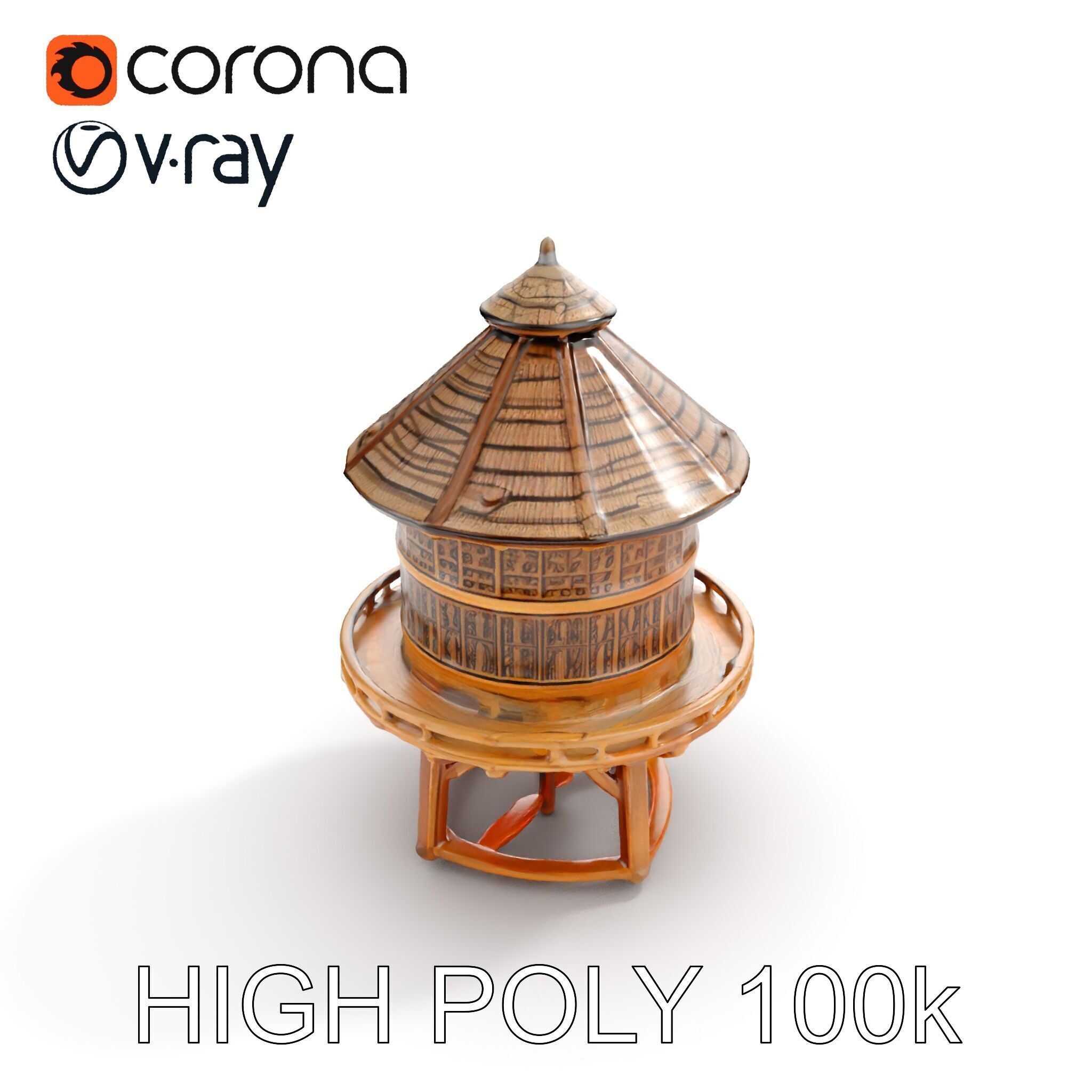 Medieval Watchtower Model Pack Low-poly 3D model_16