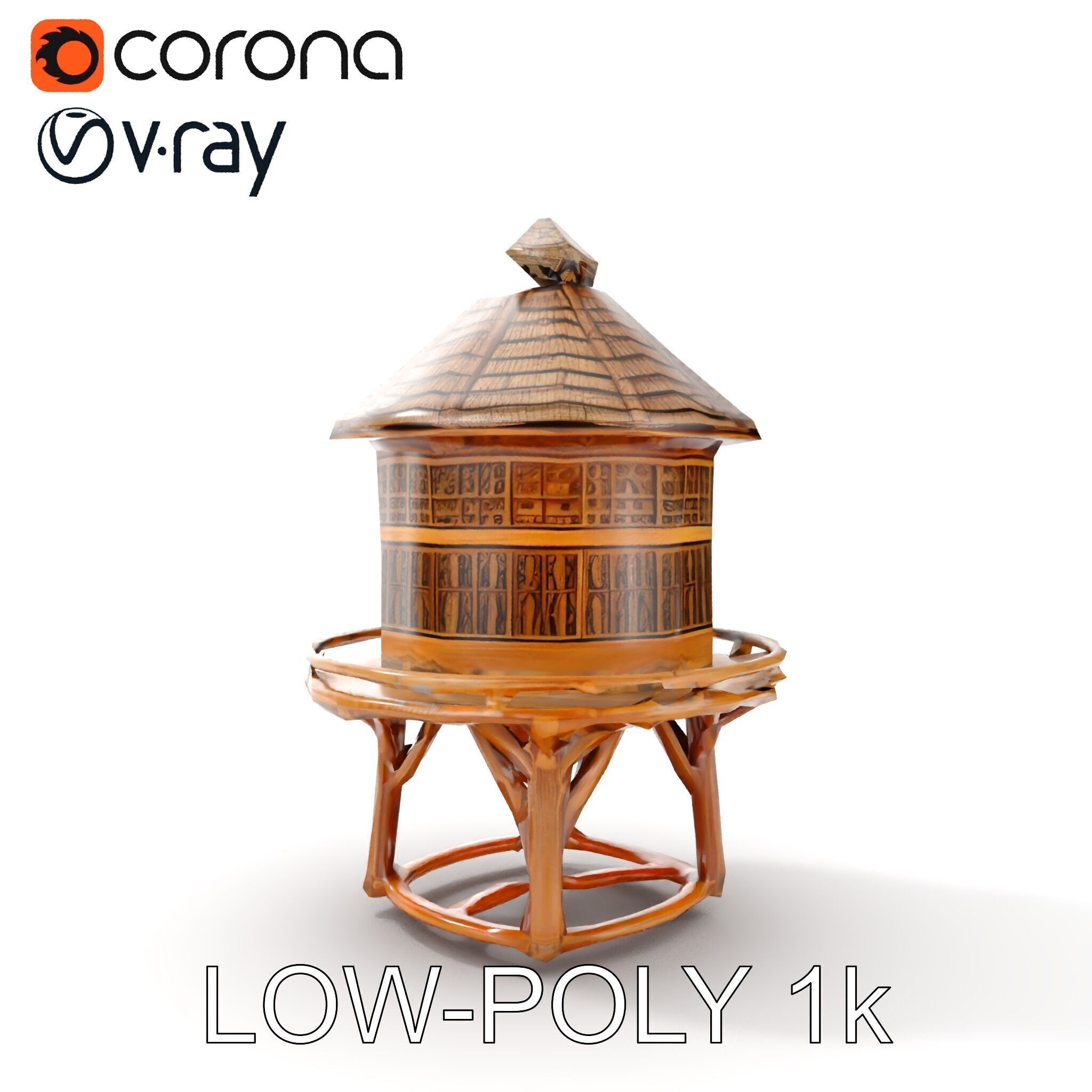 Medieval Watchtower Model Pack Low-poly 3D model_32