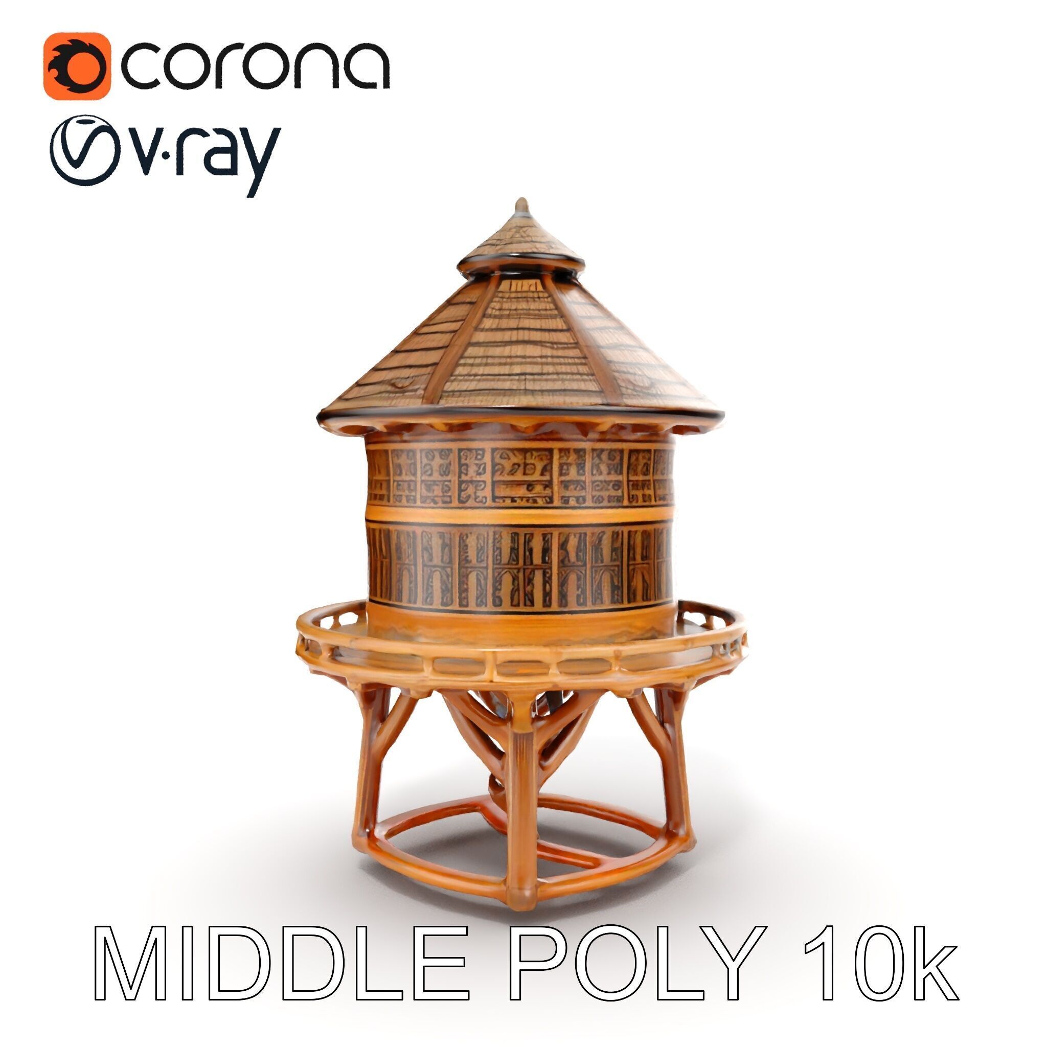 Medieval Watchtower Model Pack Low-poly 3D model_28