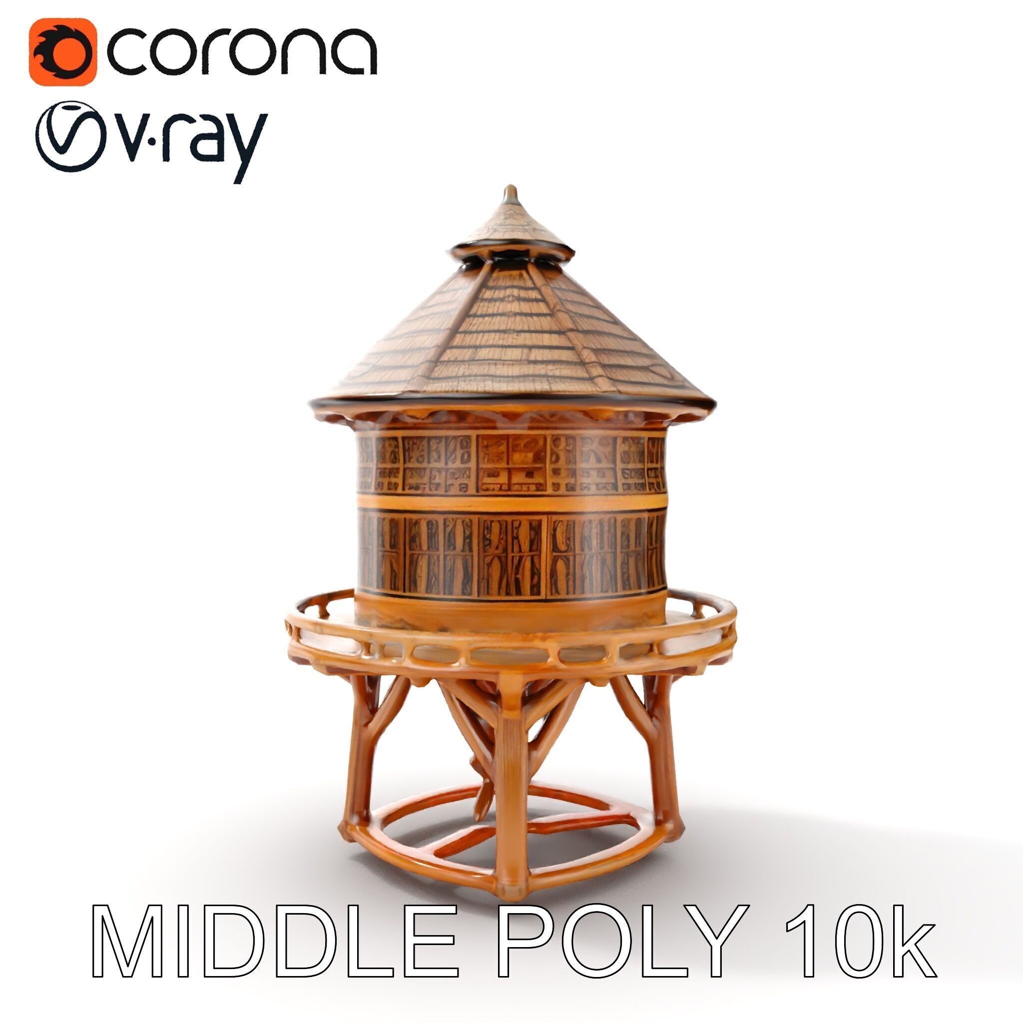 Medieval Watchtower Model Pack Low-poly 3D model_25