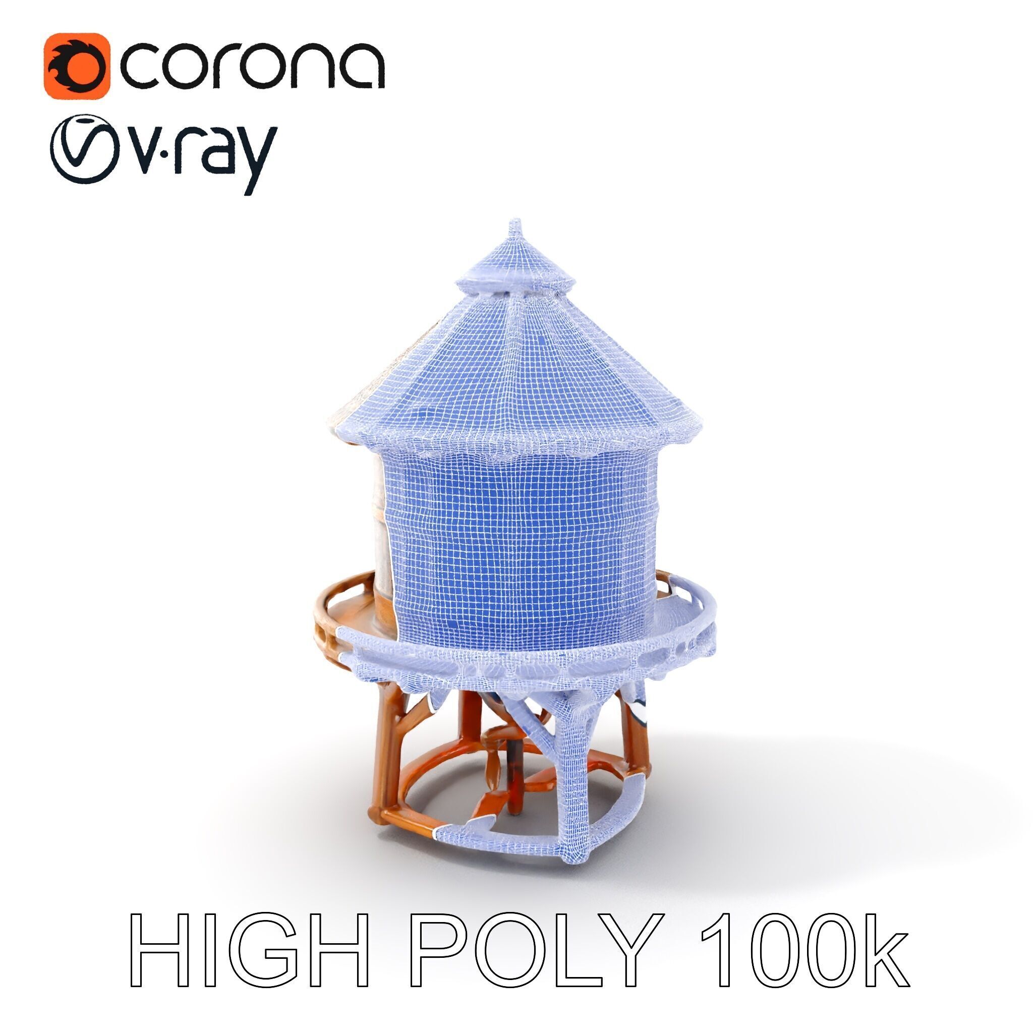 Medieval Watchtower Model Pack Low-poly 3D model_4