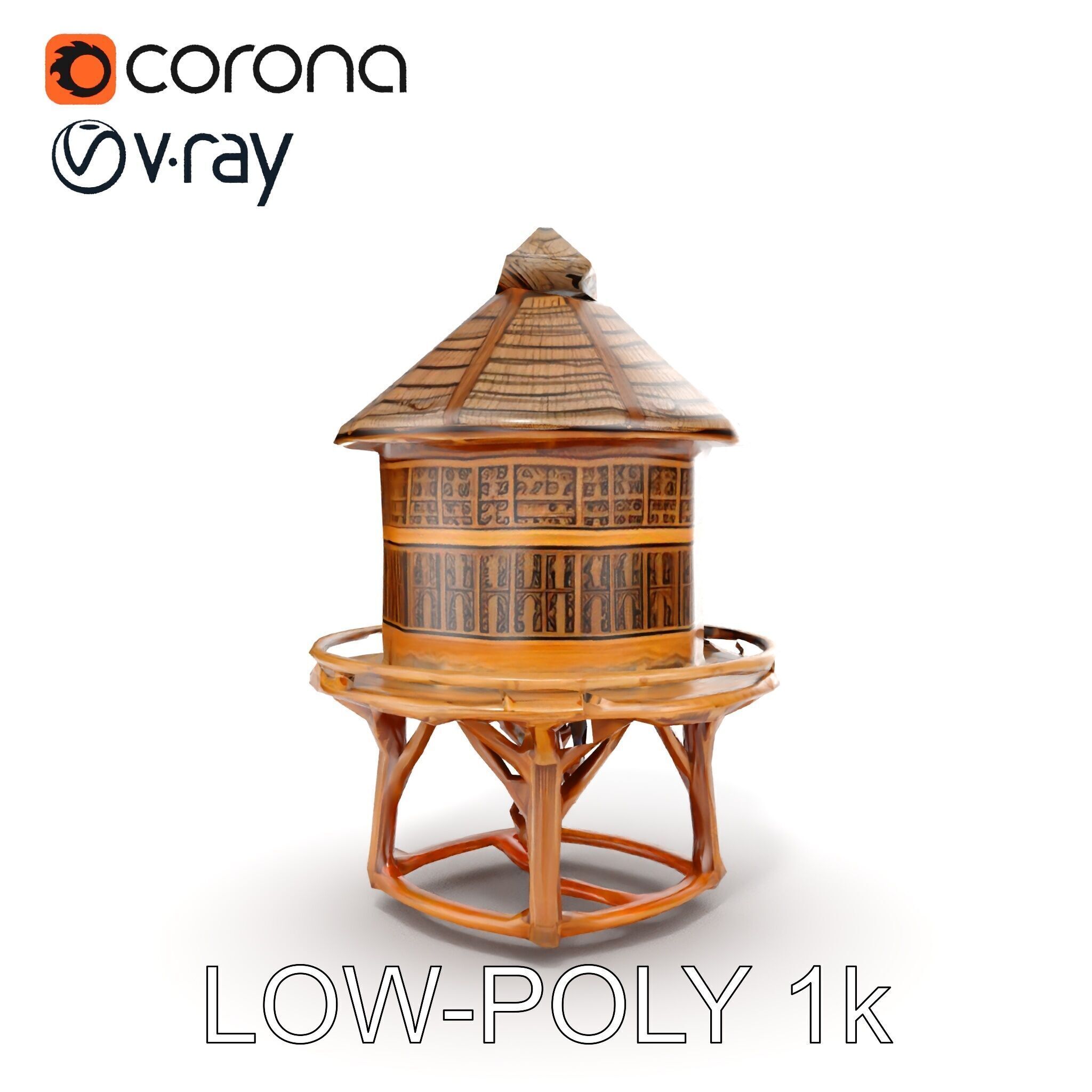 Medieval Watchtower Model Pack Low-poly 3D model_18
