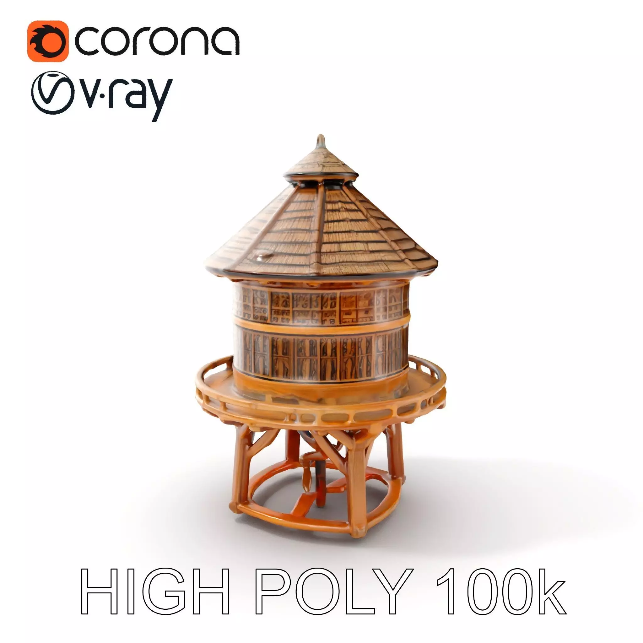 Medieval Watchtower Model Pack Low-poly 3D model_0