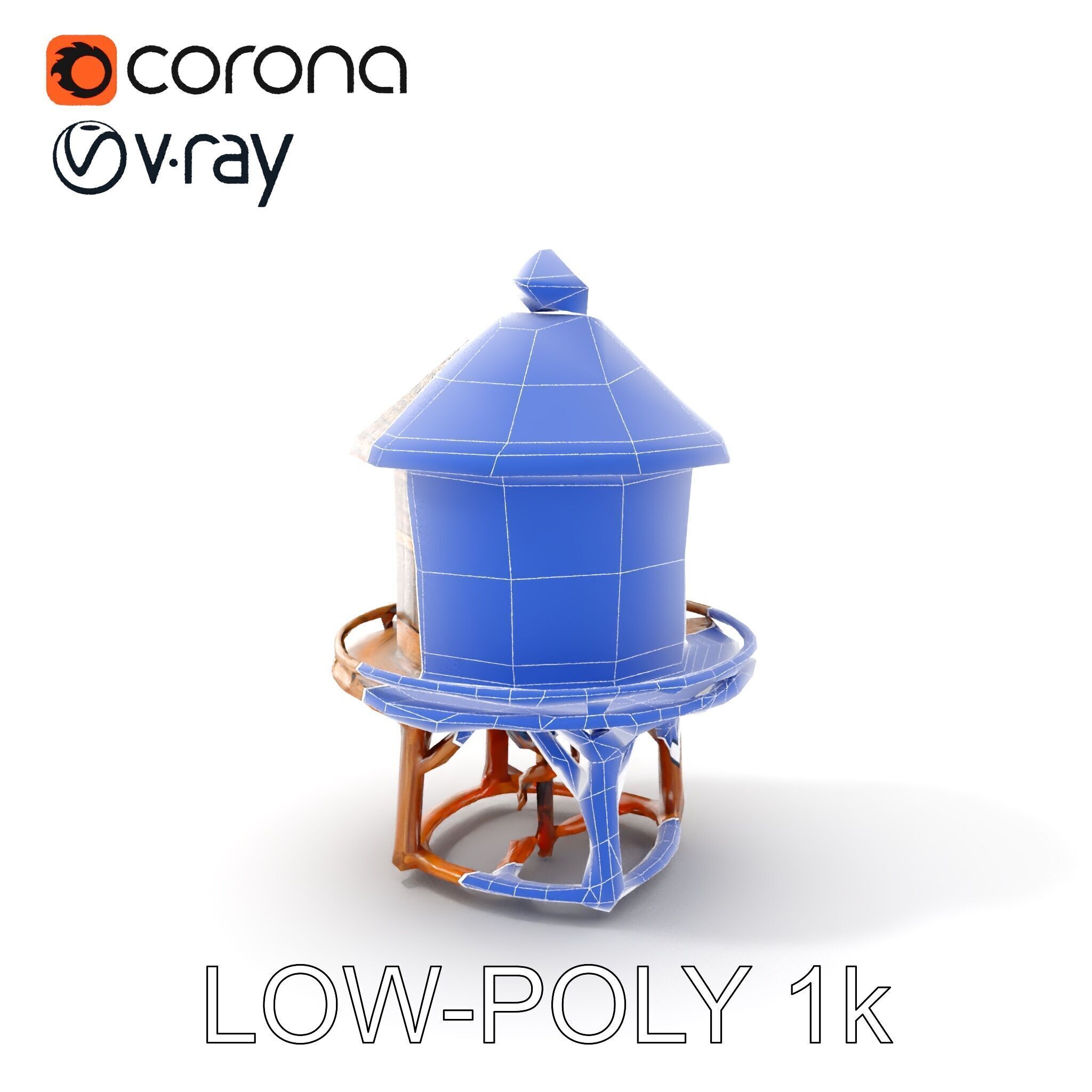 Medieval Watchtower Model Pack Low-poly 3D model_26