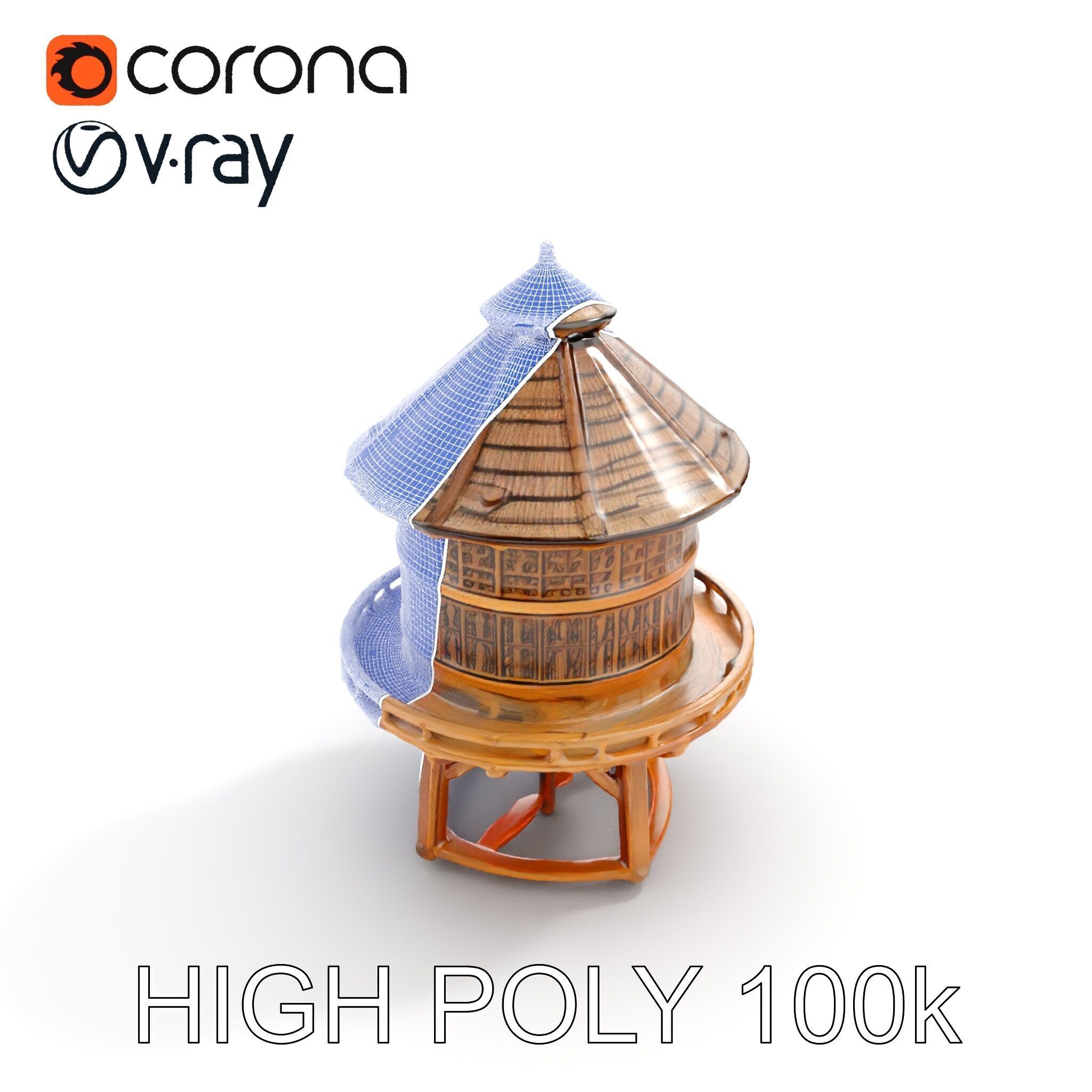 Medieval Watchtower Model Pack Low-poly 3D model_27