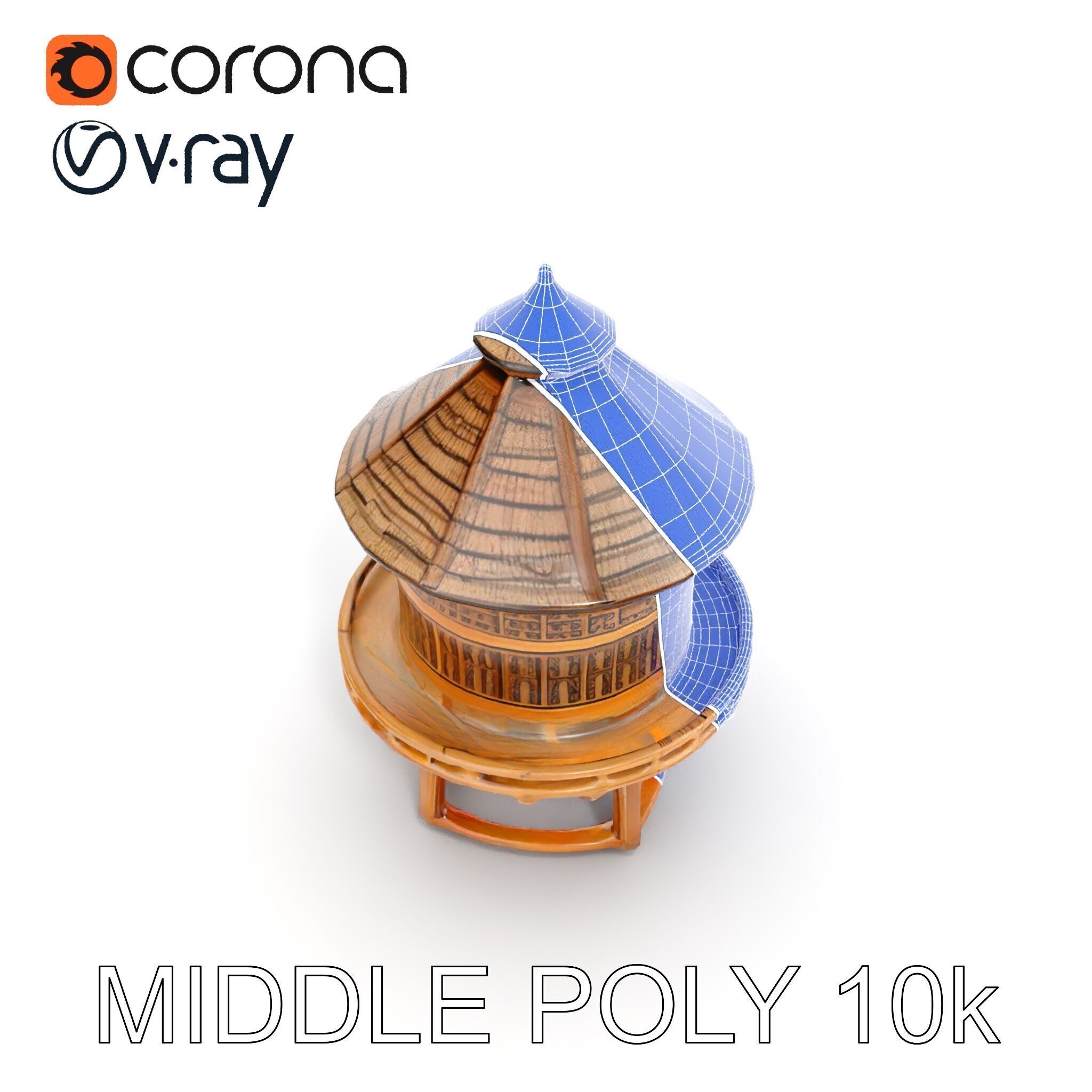 Medieval Watchtower Model Pack Low-poly 3D model_8