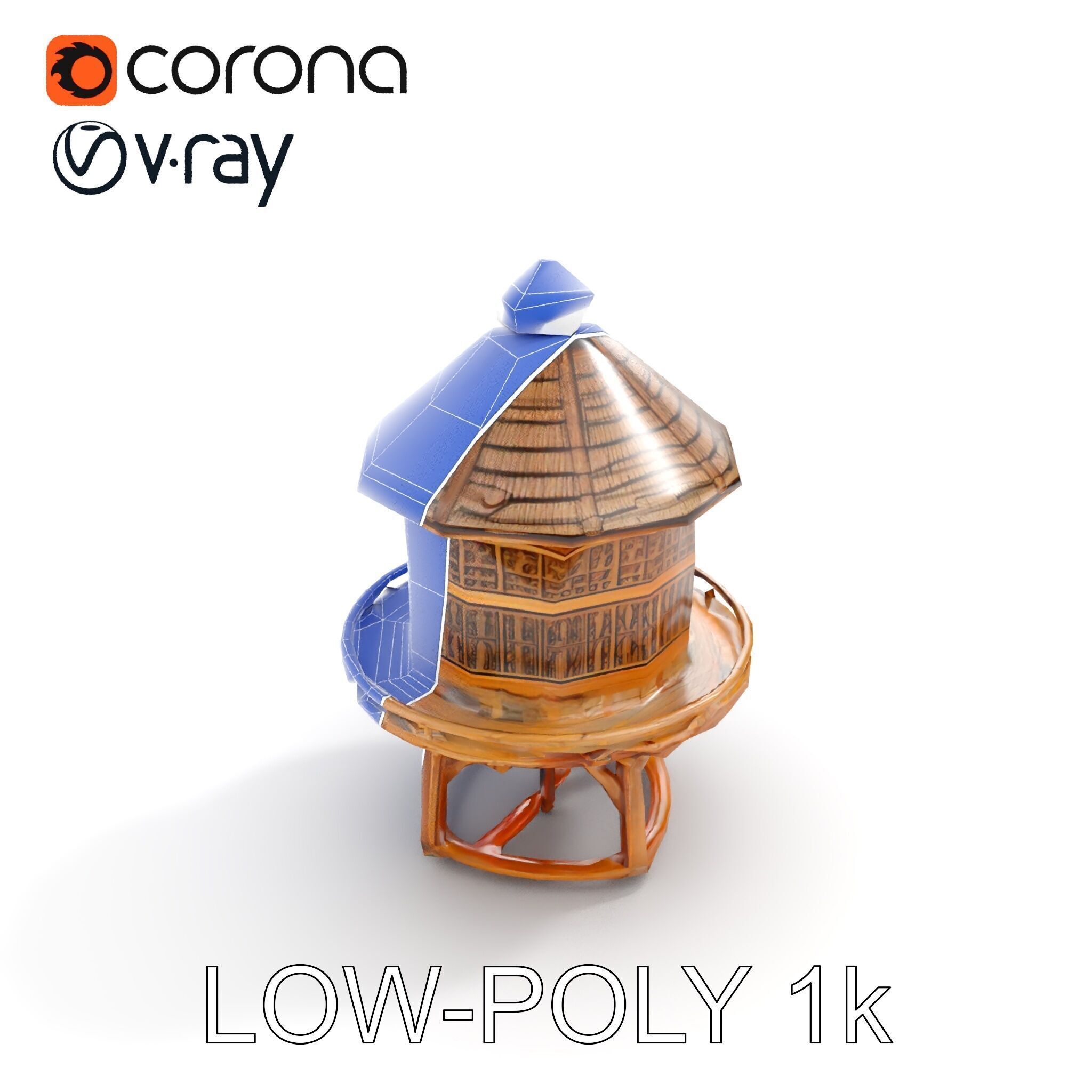 Medieval Watchtower Model Pack Low-poly 3D model_20
