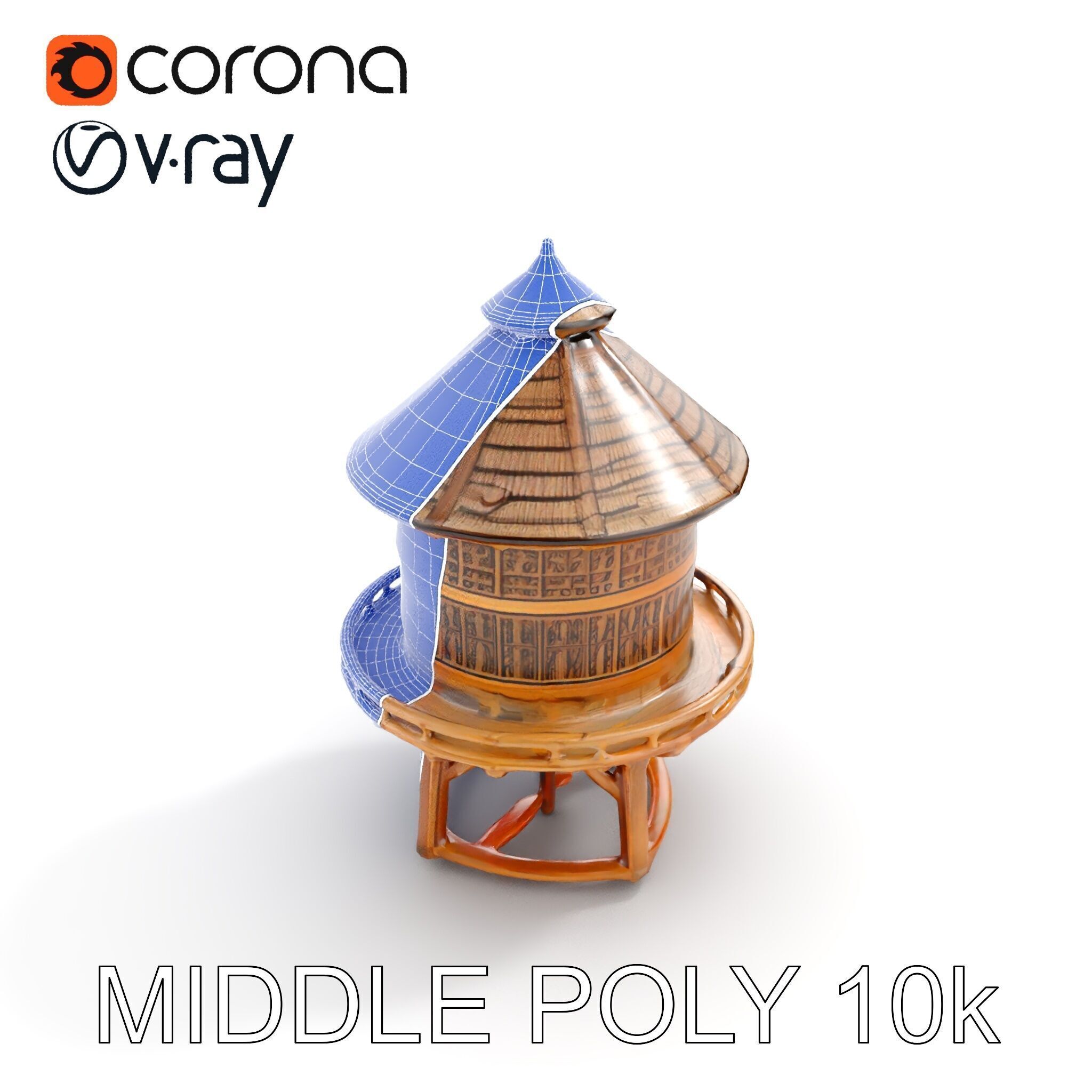 Medieval Watchtower Model Pack Low-poly 3D model_22