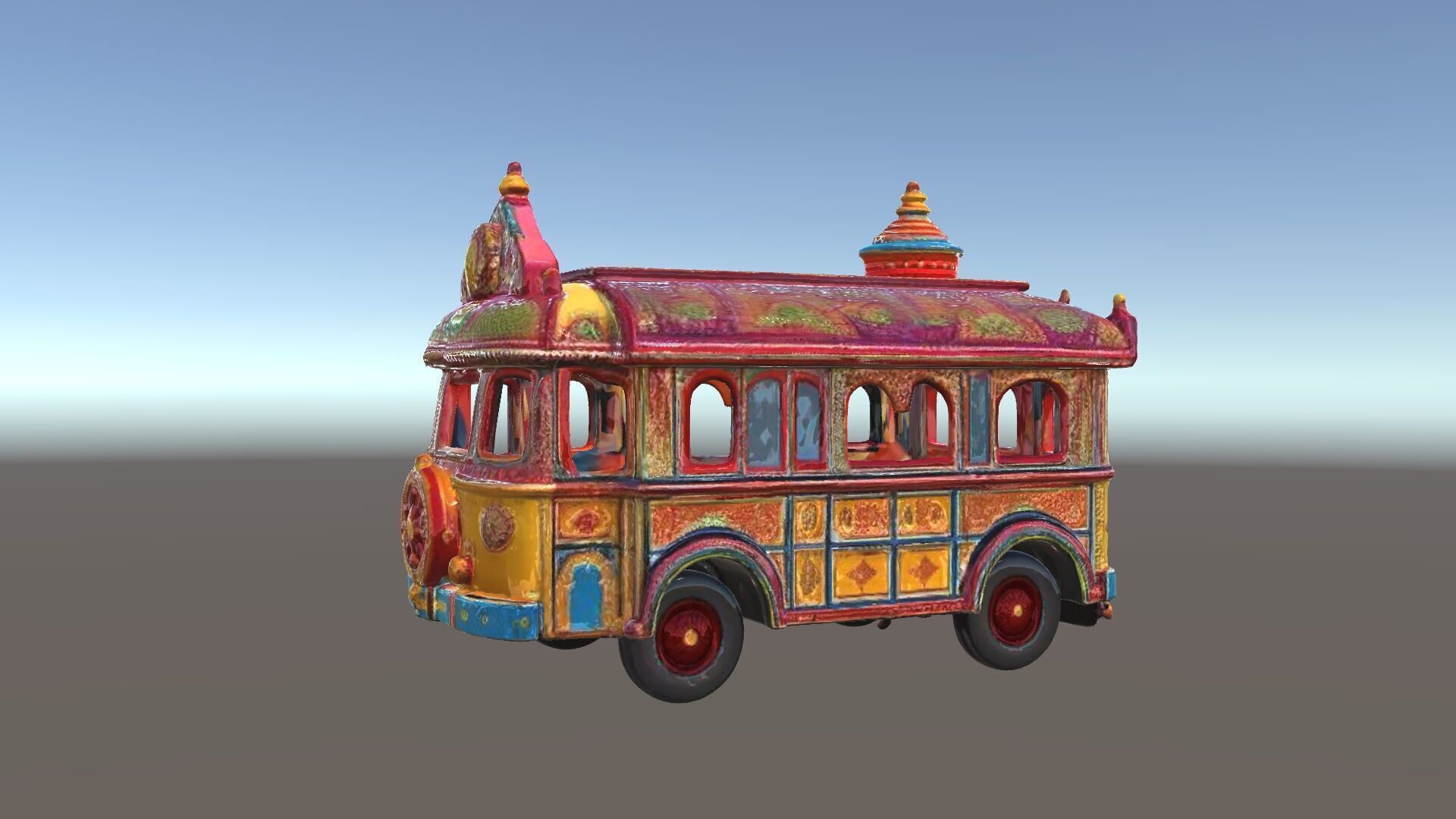 Ornate Vintage Bus D Model Pack Low-poly 3D model_34