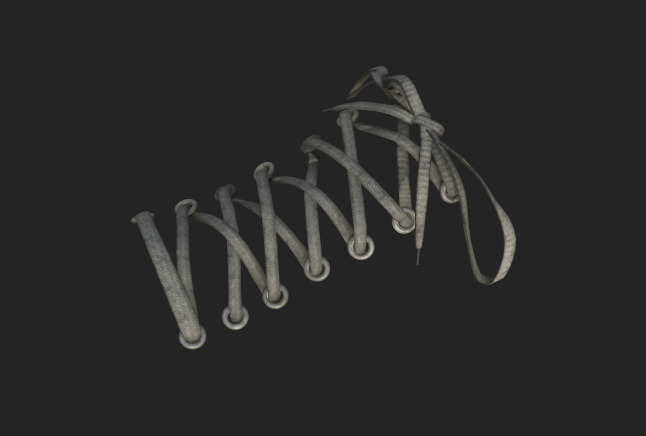 Realistic 3D Canvas Sneakers  Low-poly 3D model_6