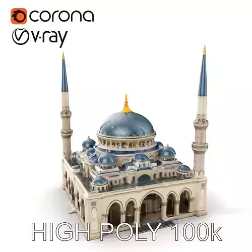 Ornate Mosque Architecture Model Pack Low-poly 3D model