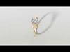 Modern ring with movement and 3 stones Free 3D print model_1
