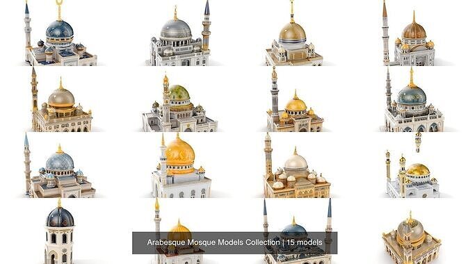 Arabesque Mosque Models Collection 