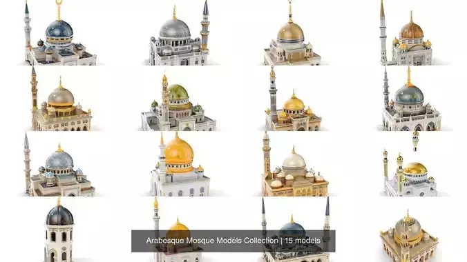 Arabesque Mosque Models Collection 