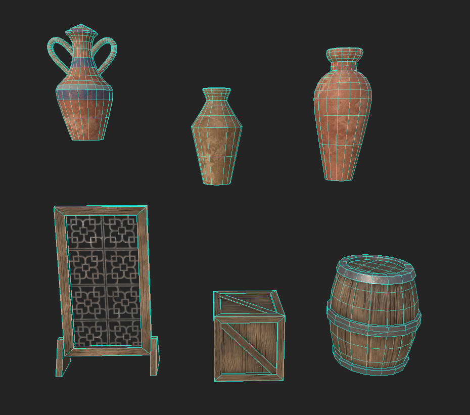 Generic assets pack Low-poly 3D model_4