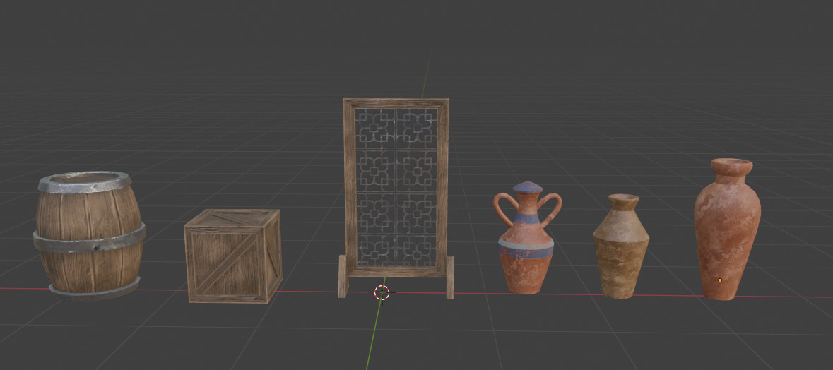 Generic assets pack Low-poly 3D model_7