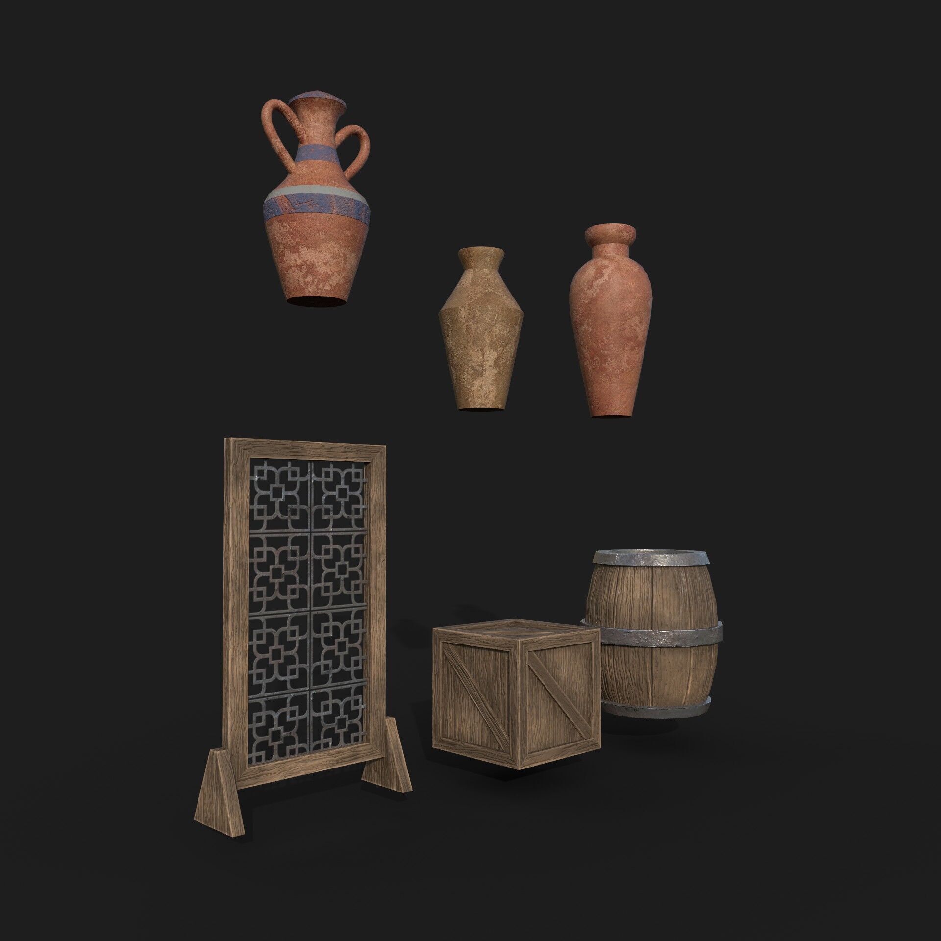 Generic assets pack Low-poly 3D model_5