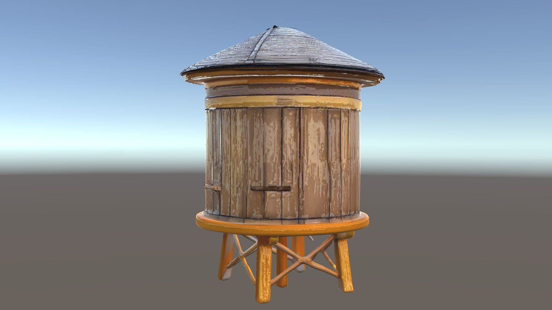 Wooden Water Tower Model Pack  Detailed Industrial Asset Low-poly 3D model_33