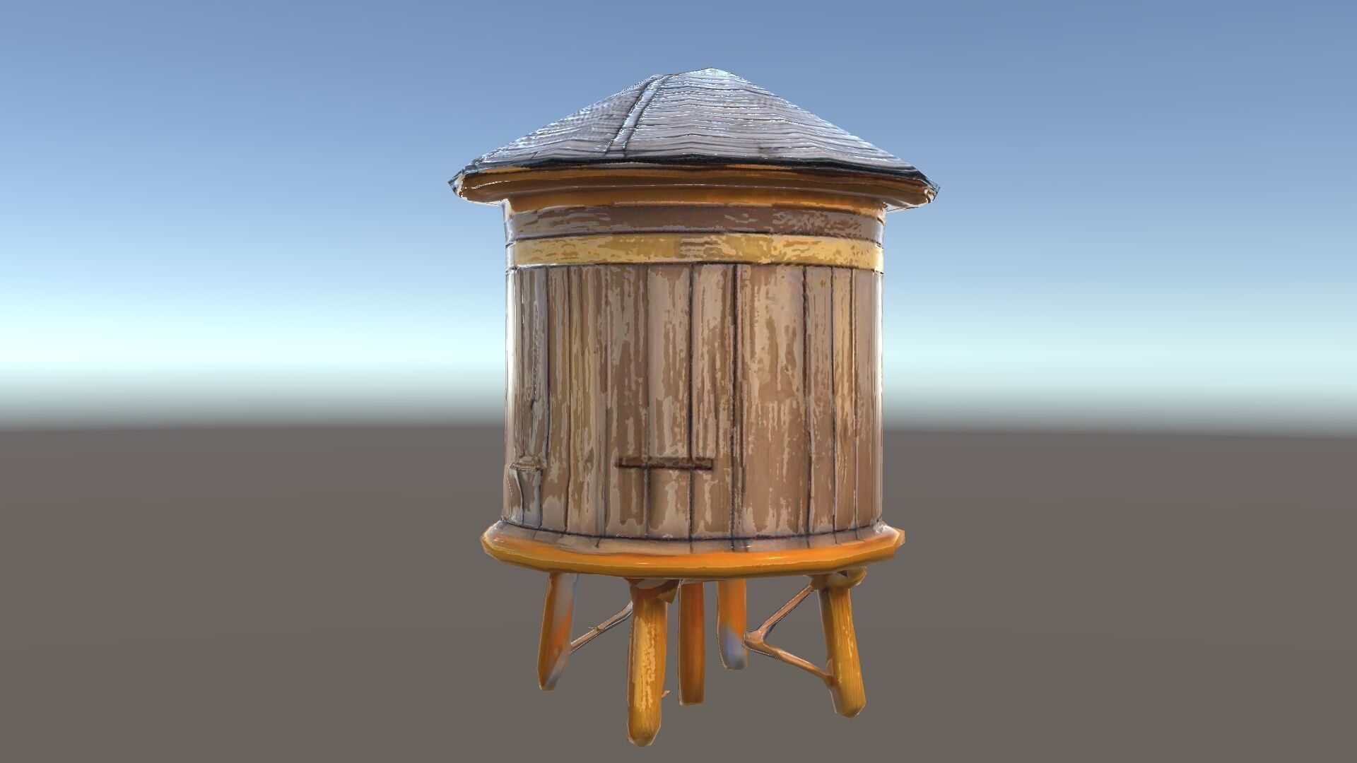 Wooden Water Tower Model Pack  Detailed Industrial Asset Low-poly 3D model_34