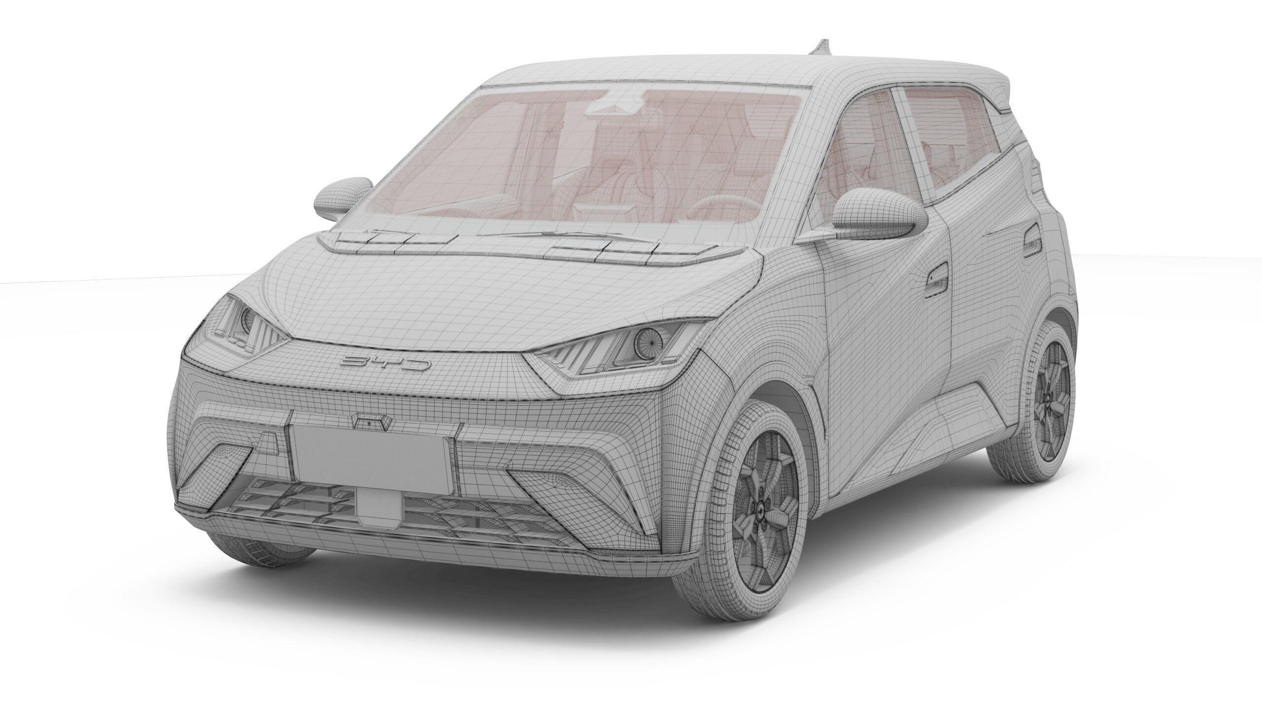 2025 BYD Dolphin Surf Atto1 with Interior 3D model_15