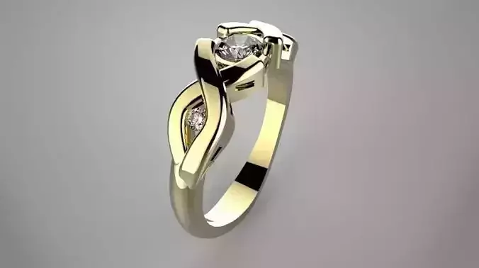 Ring engagement gold